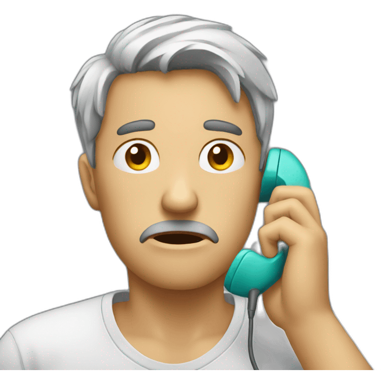 person on phone upset emoji