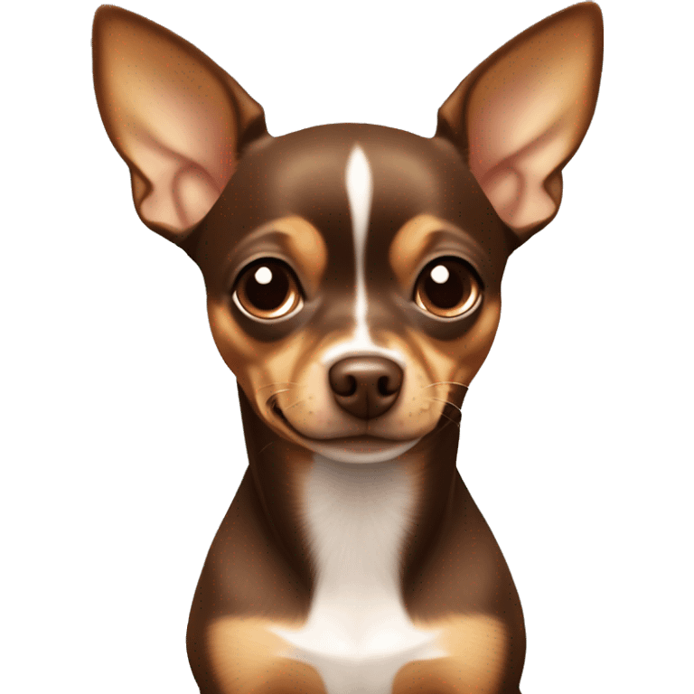 Chocolate brown and light brown mini pinscher chihuahua mix emoji