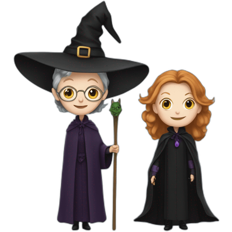 Minerva McGonagall with Witch bat emoji