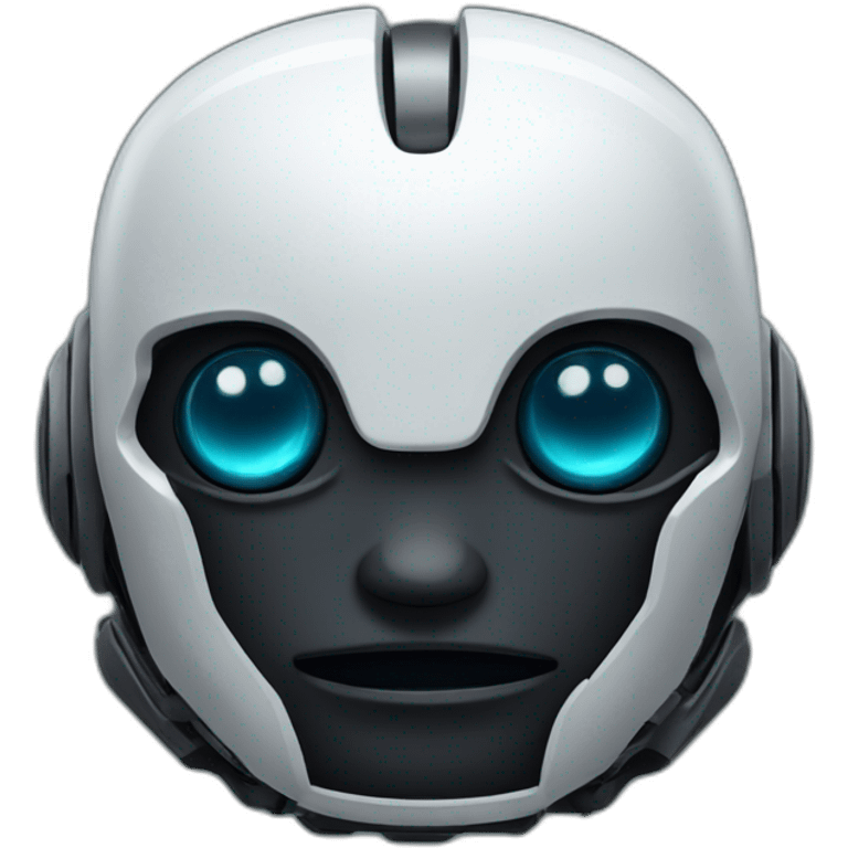 cute obsidian robot face emoji