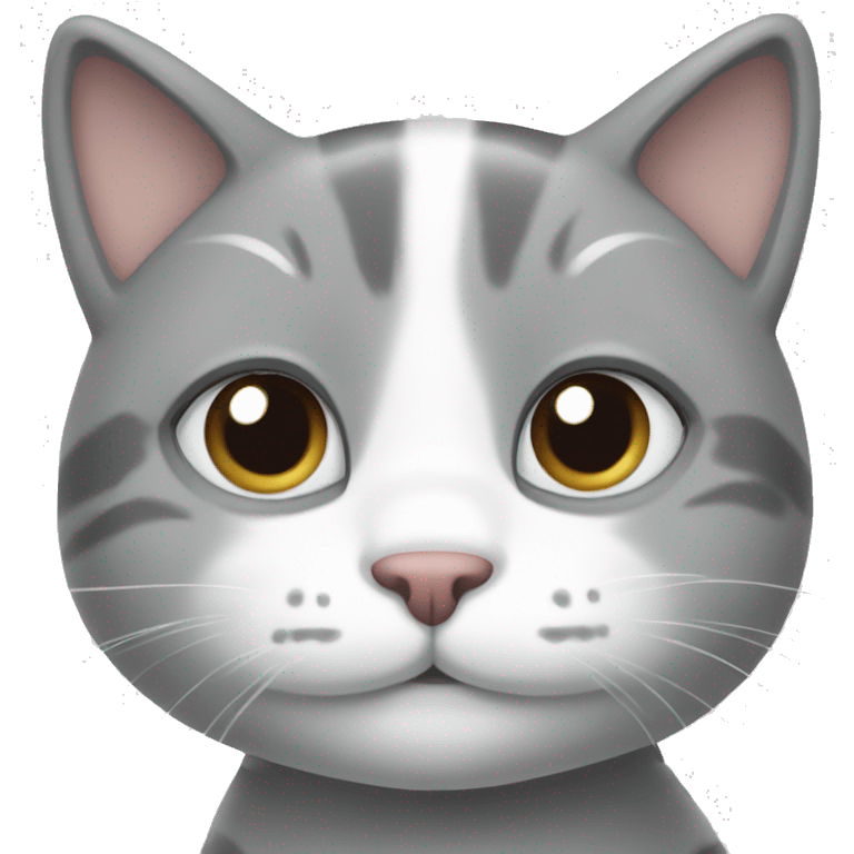 grey and white kitty emoji