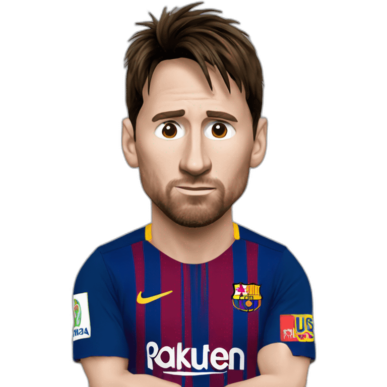 Lionel Messi qui mange un burgure emoji