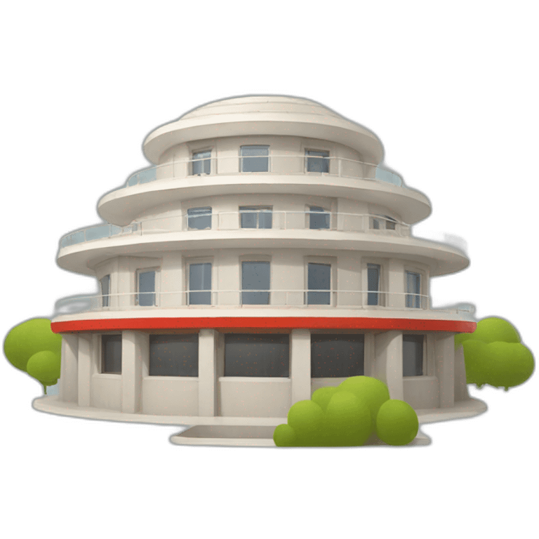 Constructivism ussr style round shape building emoji