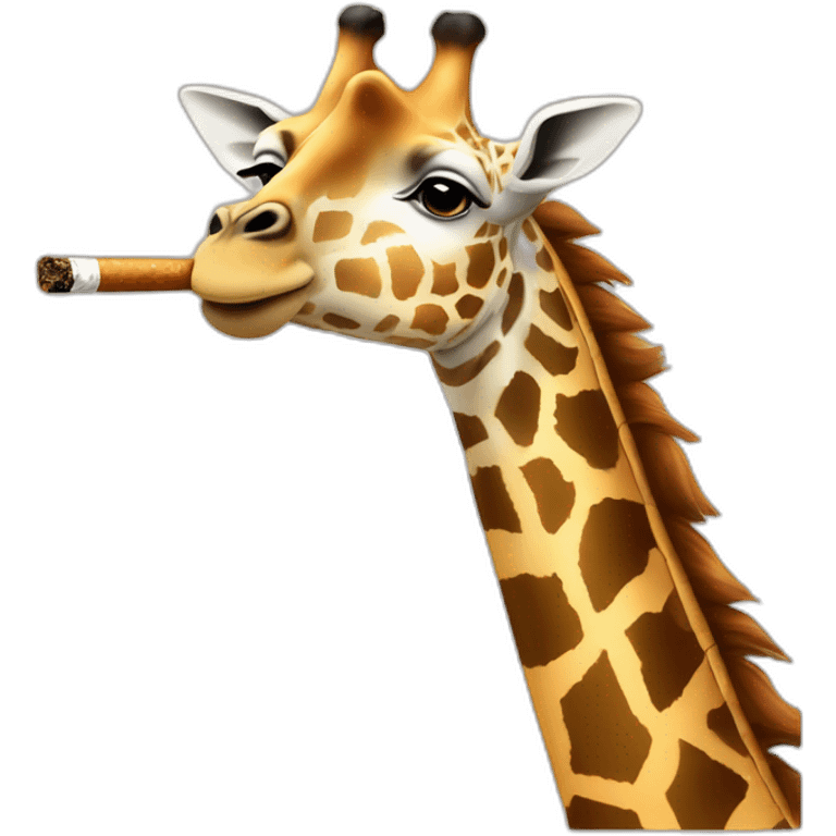 Giraffe avec cigare emoji