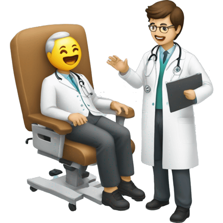 medico atendiendo a un paciente emoji