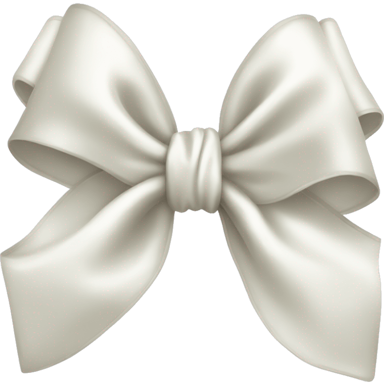 white silky bow emoji