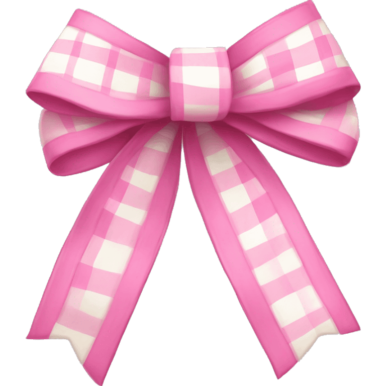 white pink plaid bow ribbon emoji