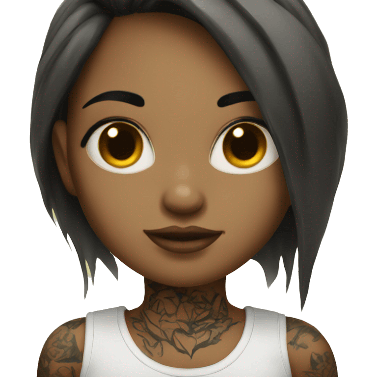 Girl with tattoos emoji