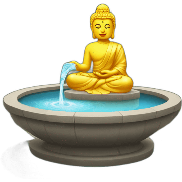 A small homemade water fountain inside which there is a Buddha statue, which is very beautiful and traditional emoji