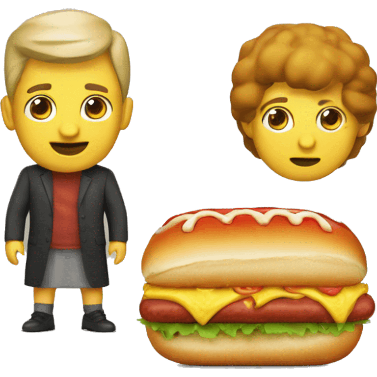 jamnik w przebraniu hotdoga emoji