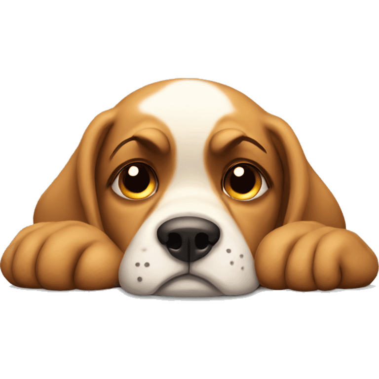 Bored dog emoji