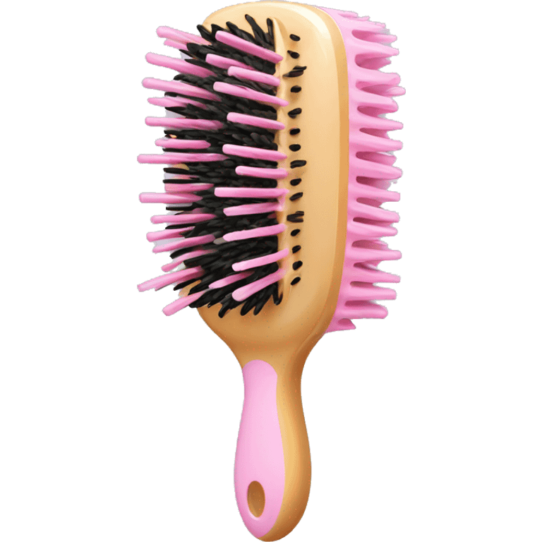 light pink hair brush emoji