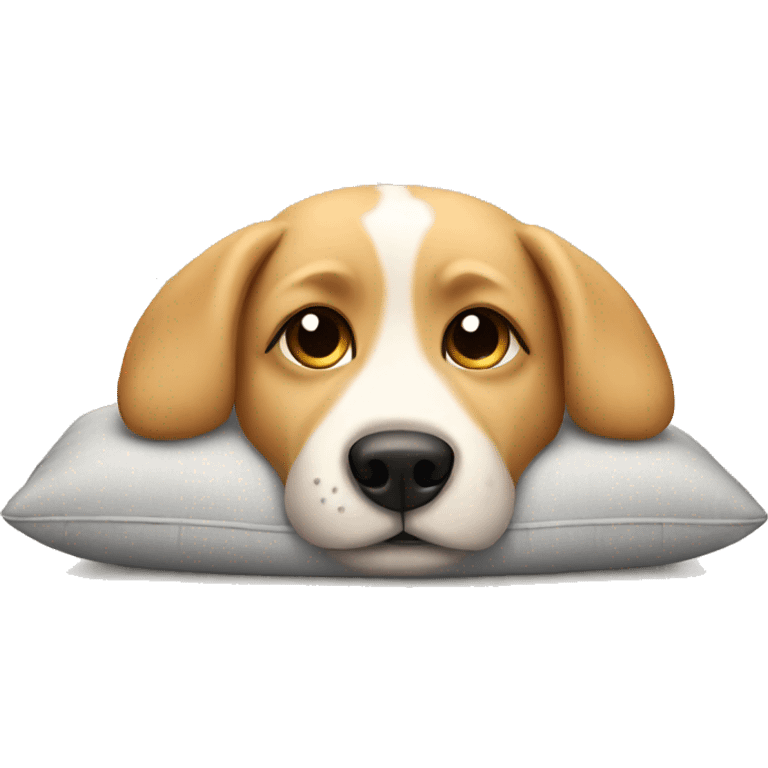 dog laying on a pillow emoji