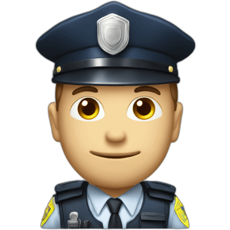 Mushroom-headed man with police suit emoji