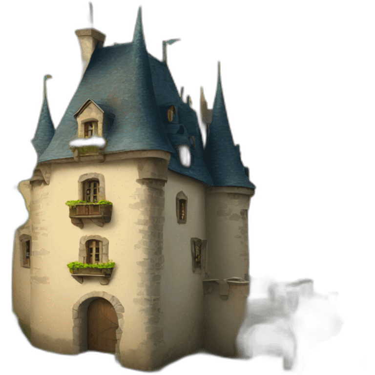 Chat sur un chateau emoji