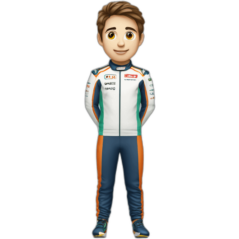 Formule 1 coureur with brown hair emoji