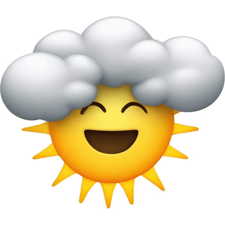 a sun behind a cloud emoji