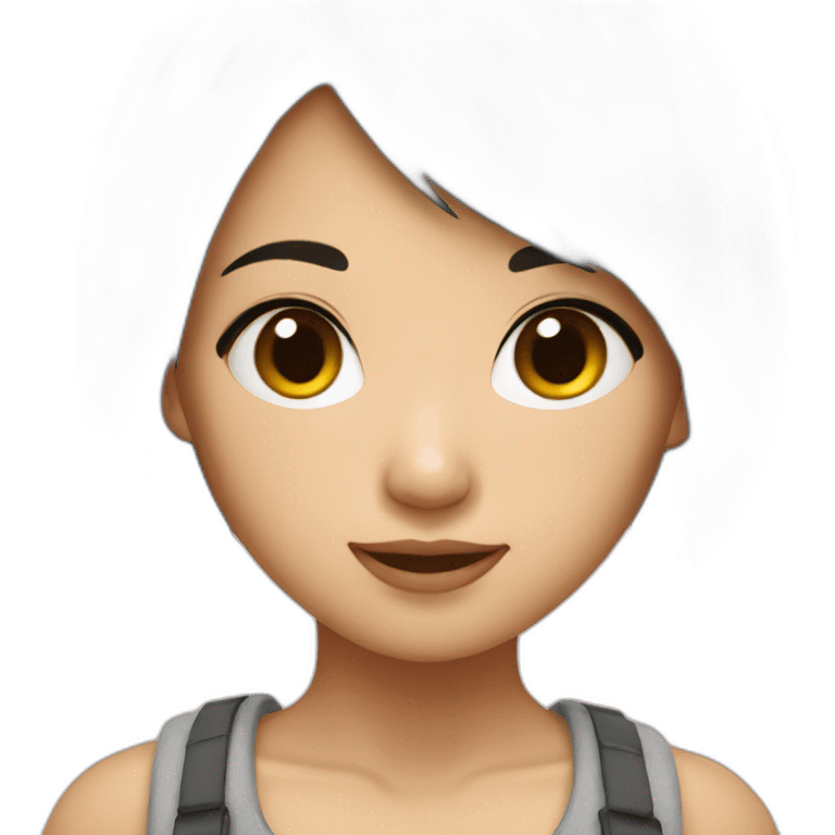 Short hair Asian girl emoji