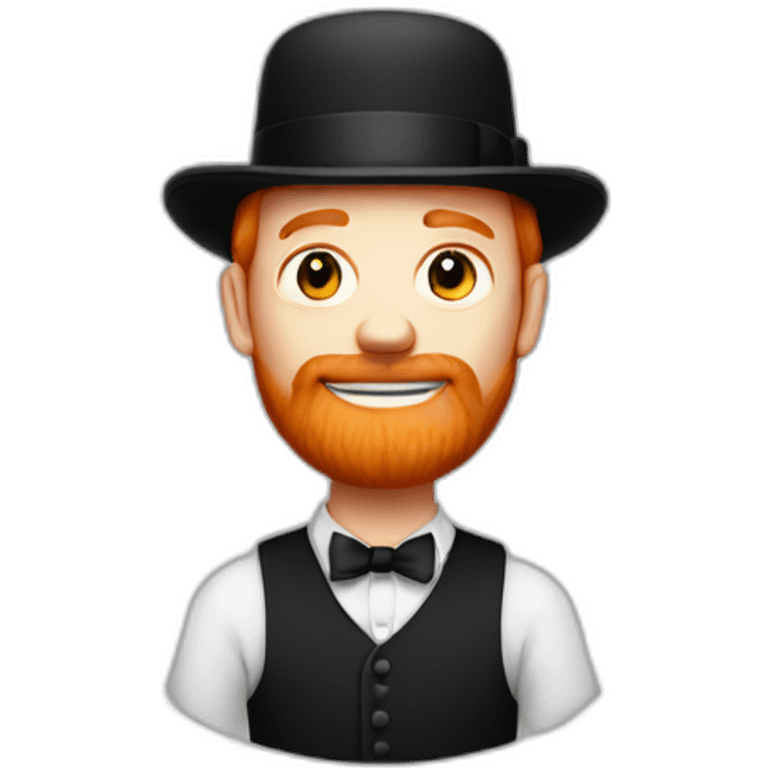 tall ginger man in bowler hat emoji