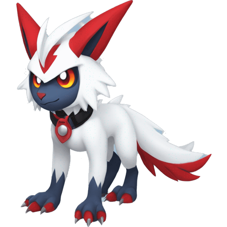 Cool Edgy Absol-Zangoose-Sneasel-Quilava with a collar on, full body emoji