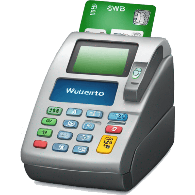 Debit card swiping payment terminal emoji