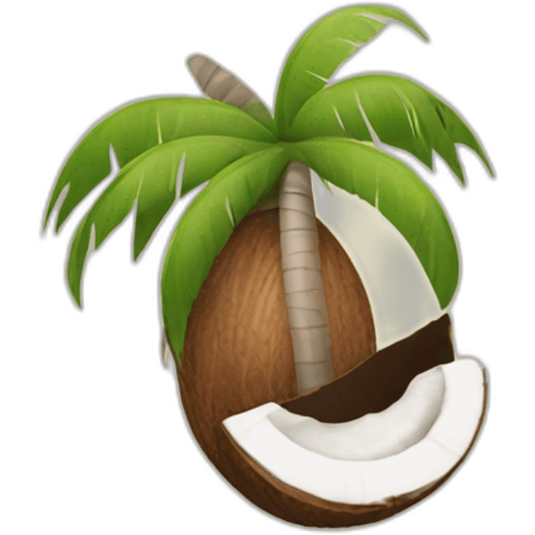 coconut emoji smile emoji