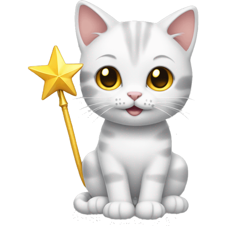 kitty with a star wand emoji