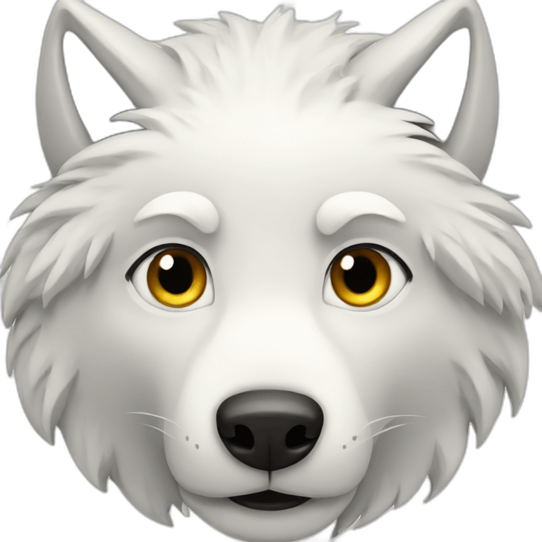 White wolf emoji