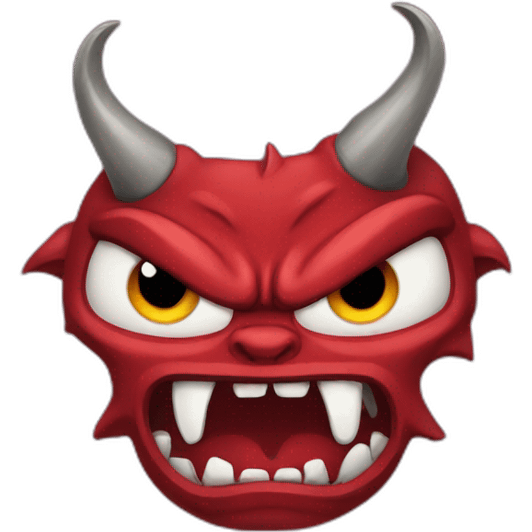 Angry devil emoji