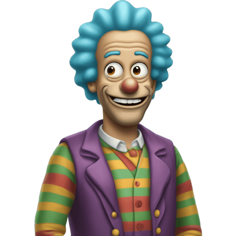 a human version of krusty the clown from simpson emoji