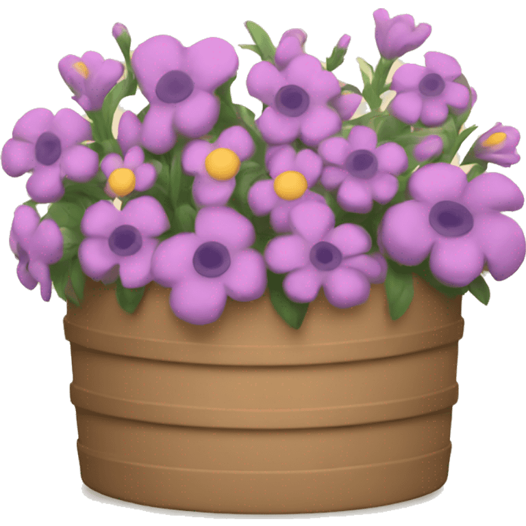 Round box with flowers emoji