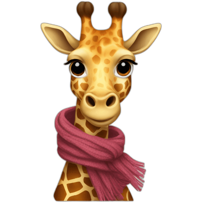 giraffe wearing a scurf emoji