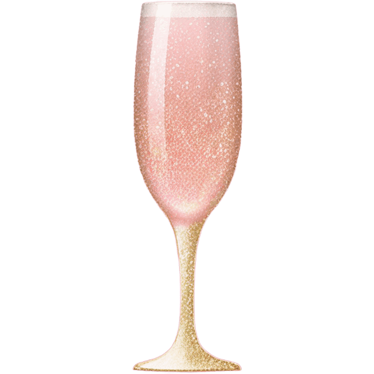 Pink ombre champagne with glitter  emoji