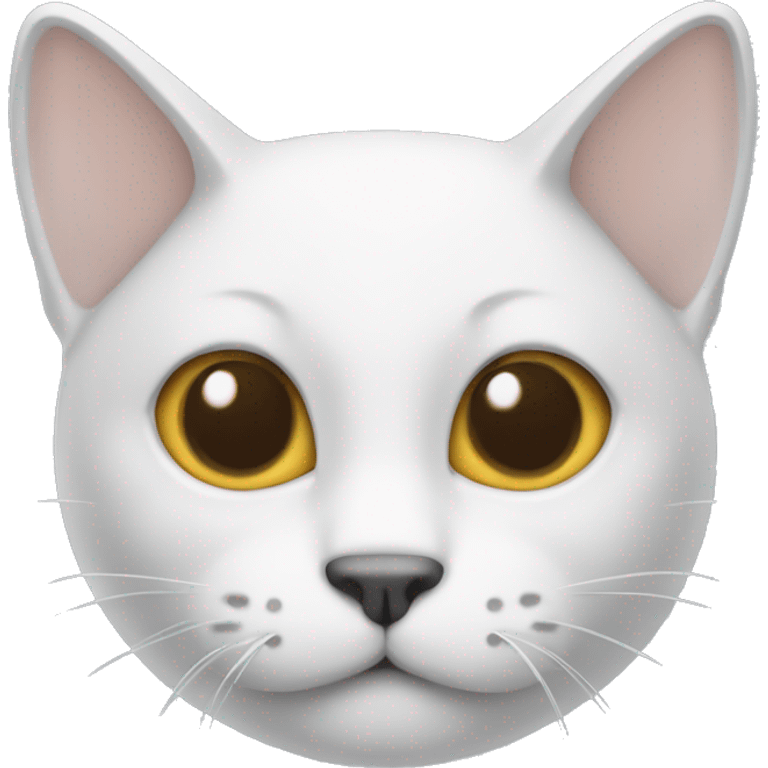 gato blanco con manchas emoji