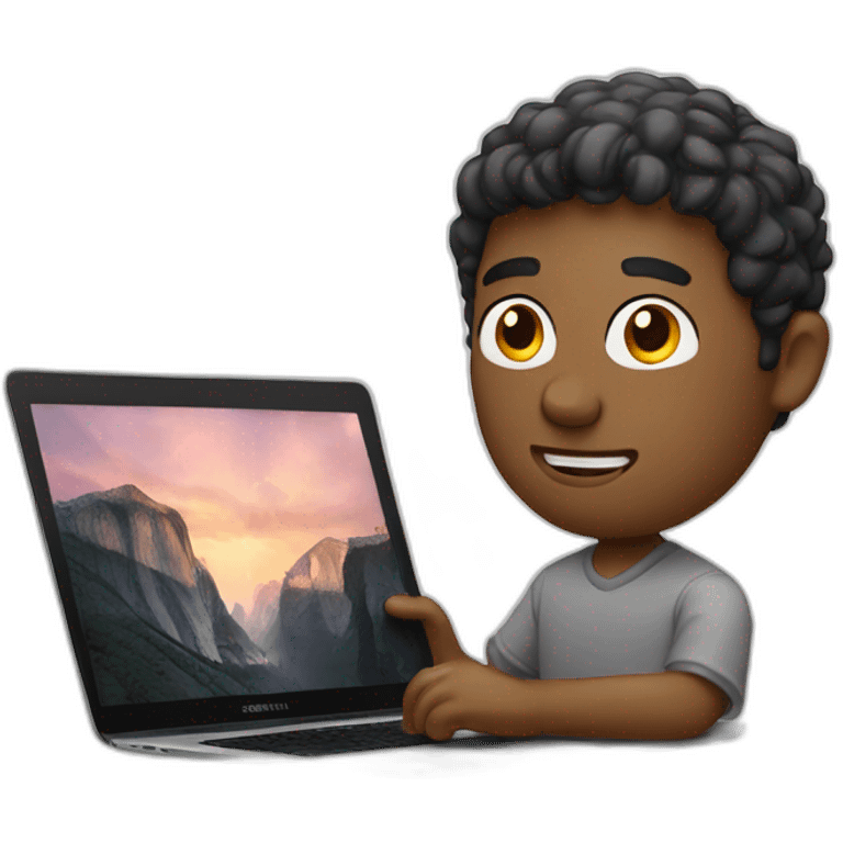 Man with macbook emoji