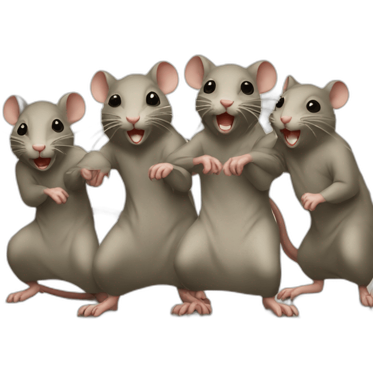 group of arabic rats fighting emoji