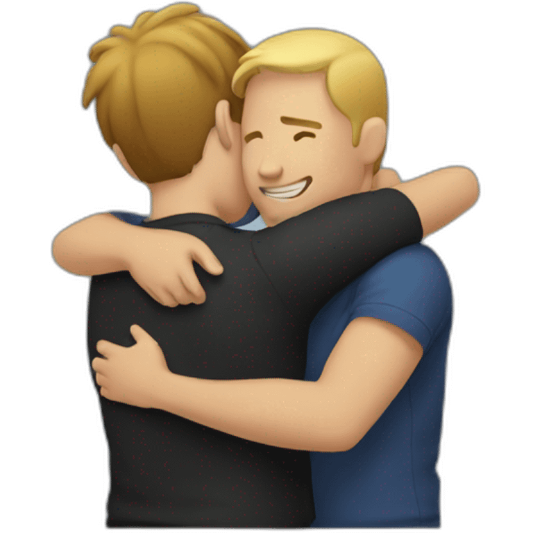 Men hug emoji