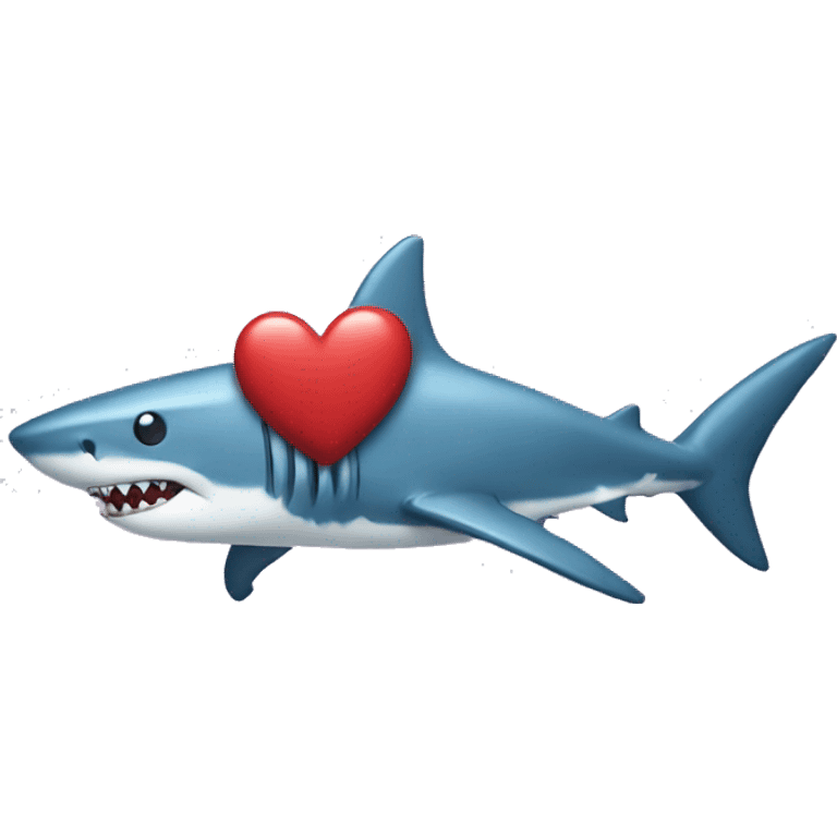 shark with 3 hearts emoji