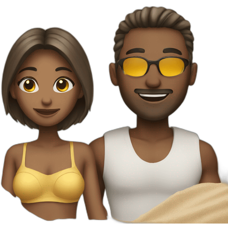 couple on the beach emoji