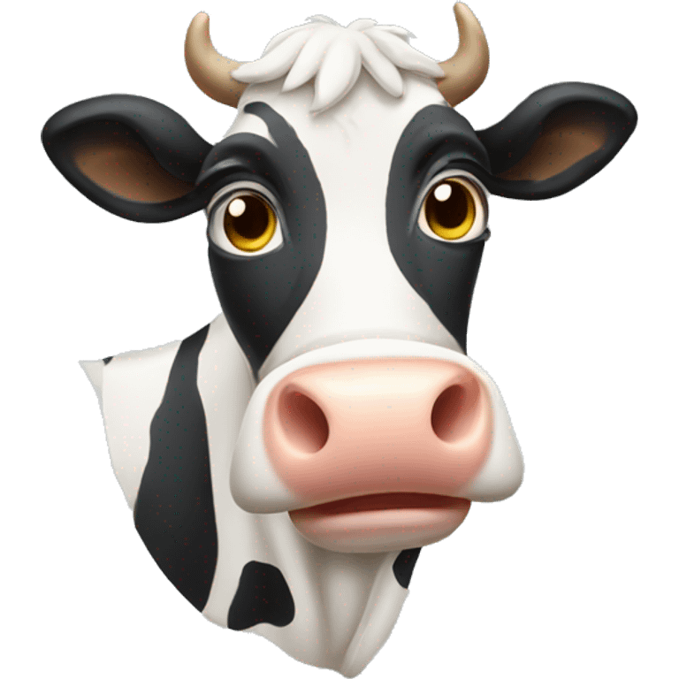 cow wearing glas emoji