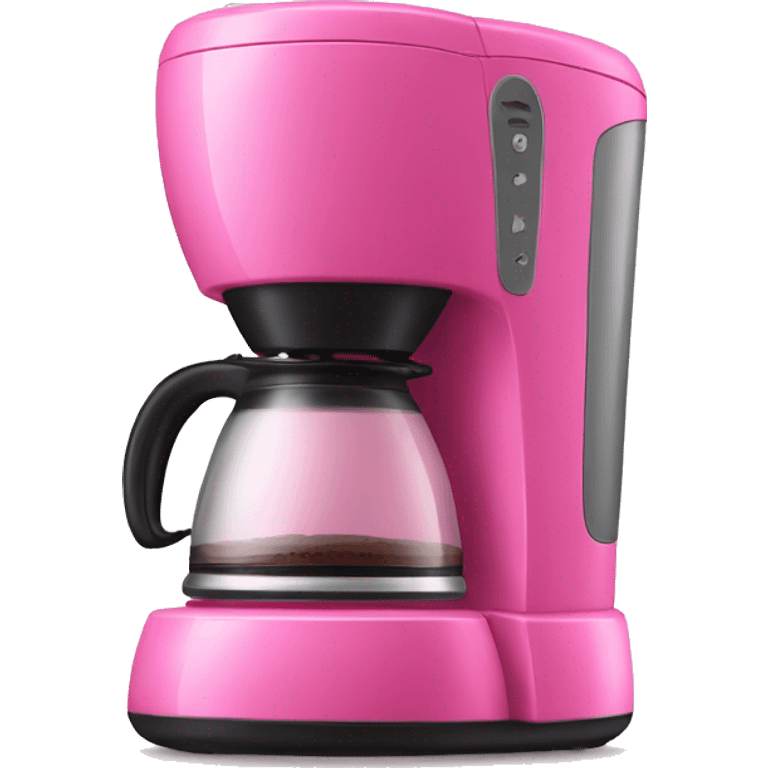 Pink coffee maker realistic emoji