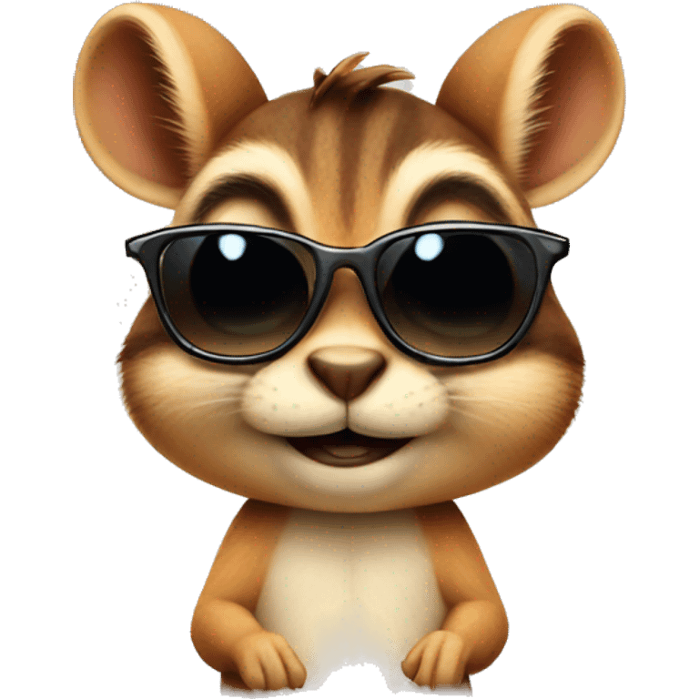 cute chipmunk with sunglasses emoji