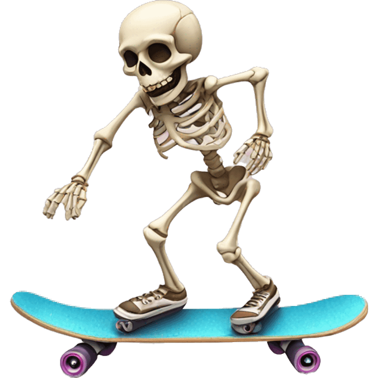 Skeleton on skateboard  emoji