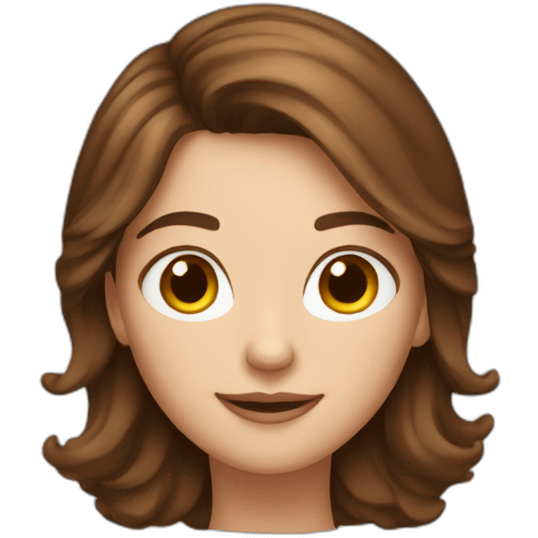 cute lady in her 20s with brown hair emoji