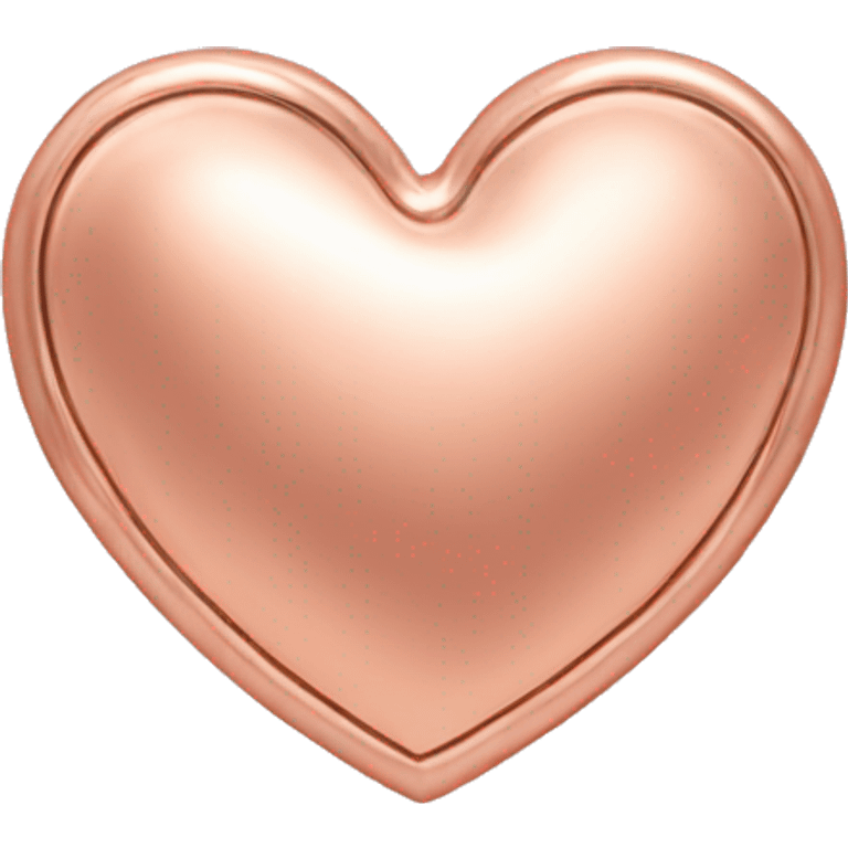 Rose gold heart emoji