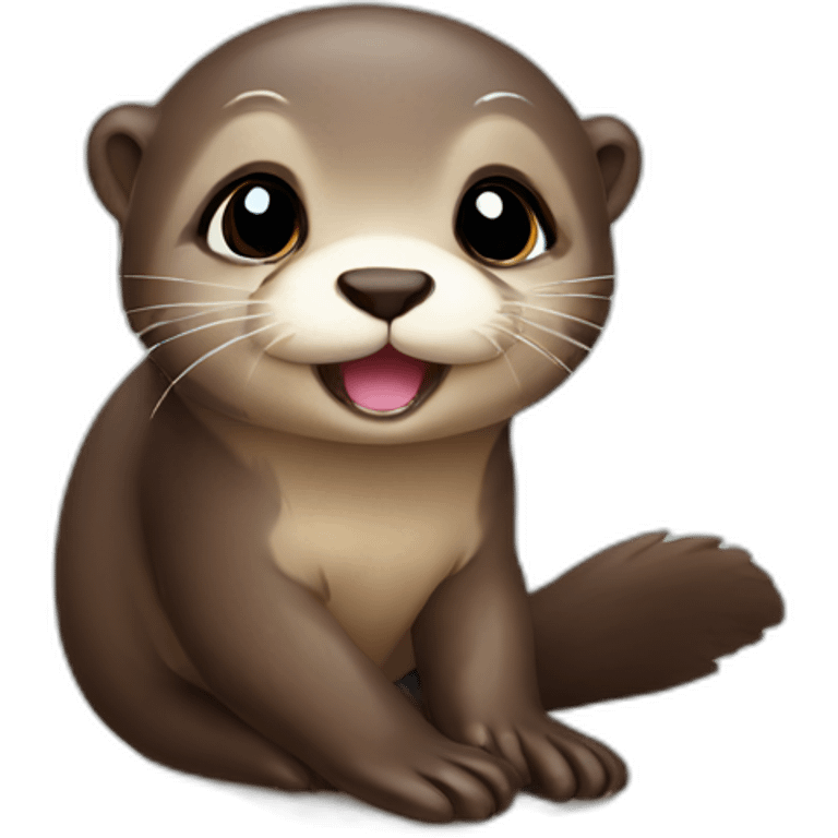 Cute baby otter emoji