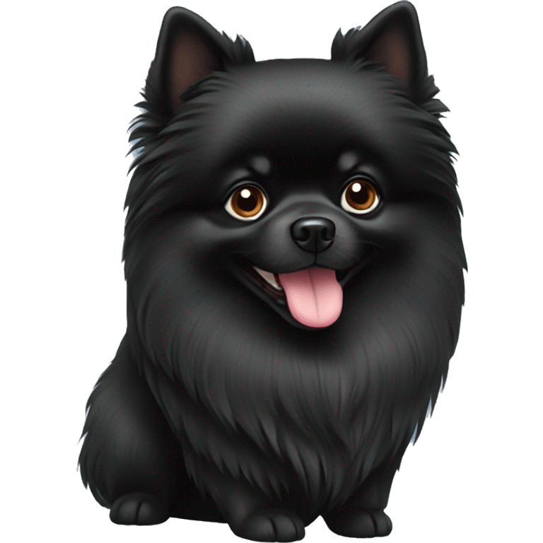 Black Pomeranian Dog emoji