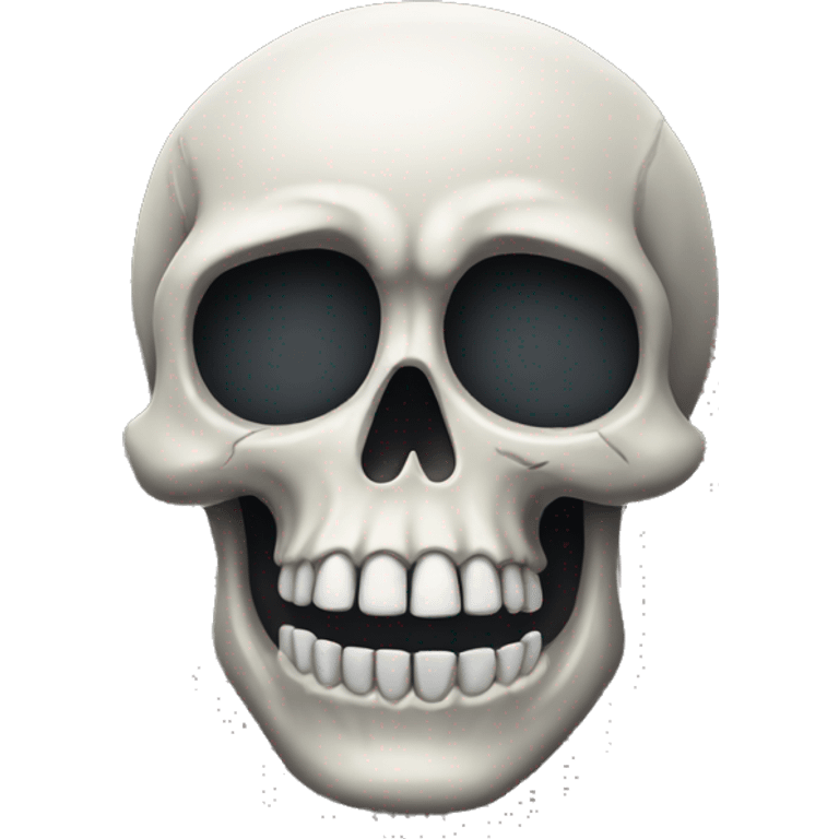 Iphone skull but sad emoji