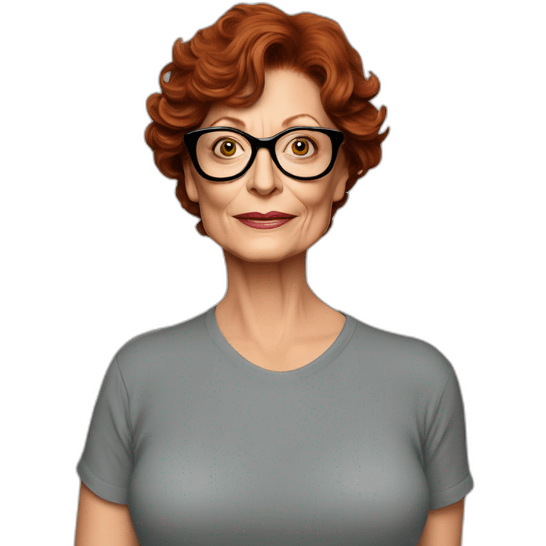 actor susan sarandon cartoon wearing tee emoji