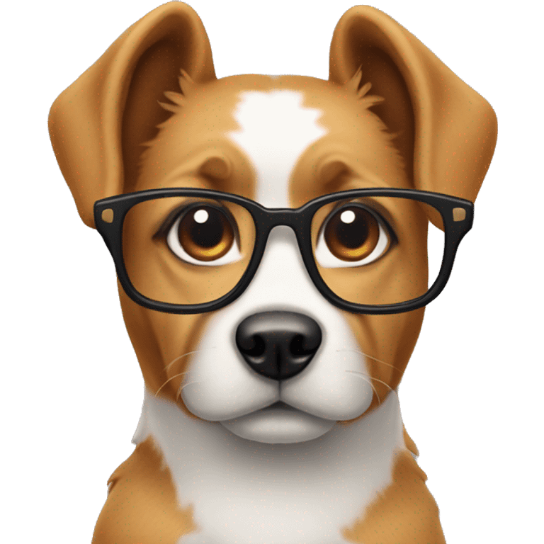 Dog with glasses emoji